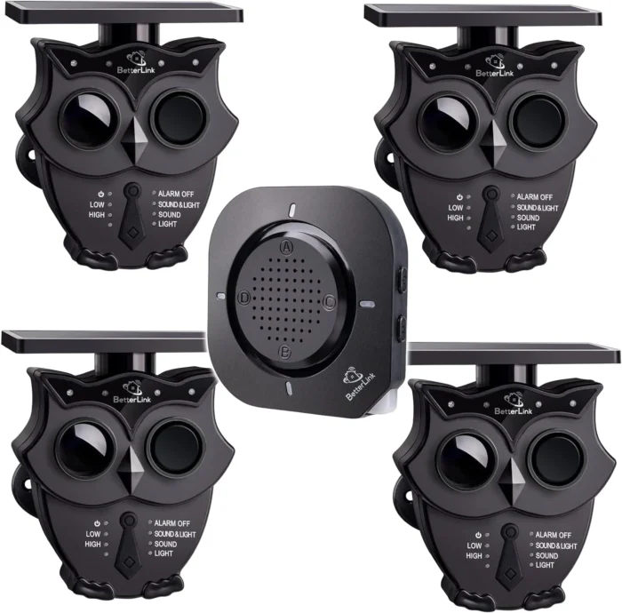 1/2 Mile Long Range Solar Wireless Driveway Alarm System IP65 Weatherproof Outdoor Motion Detectors&Sensor 120dB Siren Sound Light Security Alert System Monitor&Protect Outdoor/Indoor Property(1R4S) - Image 1